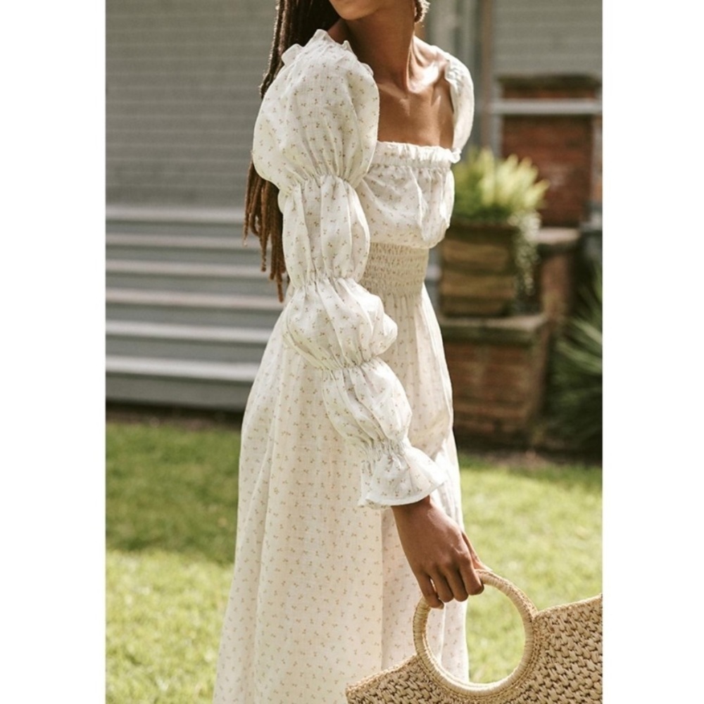 Sleeper Michelin Midi Dress In Mimosa Floral Medium